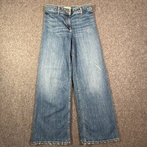 Nili Lotan Womens Megan Wide Leg Jeans Classic Wash Size 26 Boho Coastal USA Lux